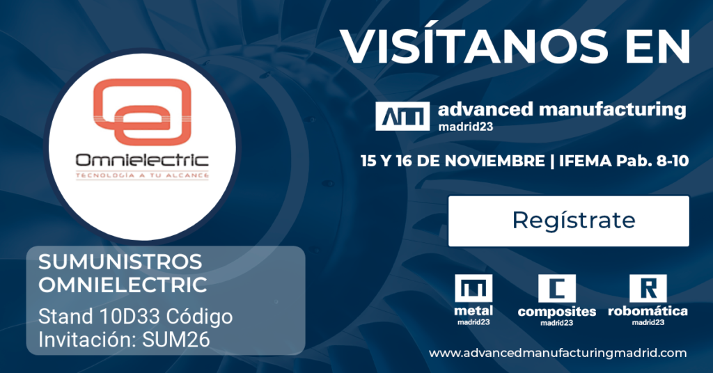 Invitación Metal Madrid 2023, stand Omnielectric 10D33