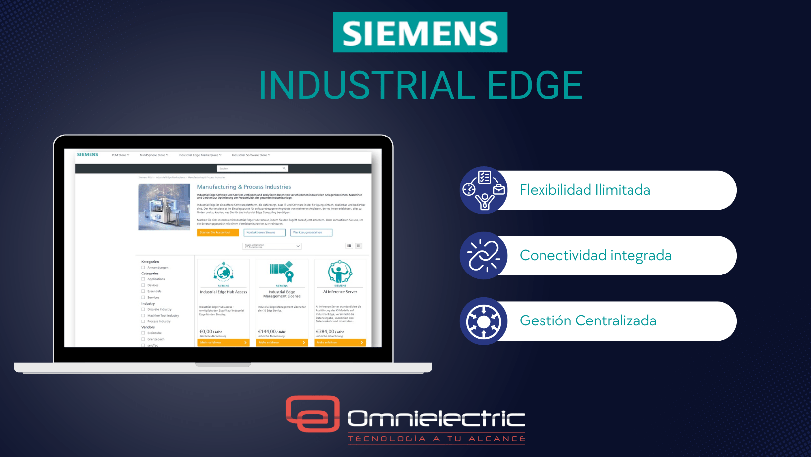 En Omnielectric te presentamos la plataforma siemens industrial edge