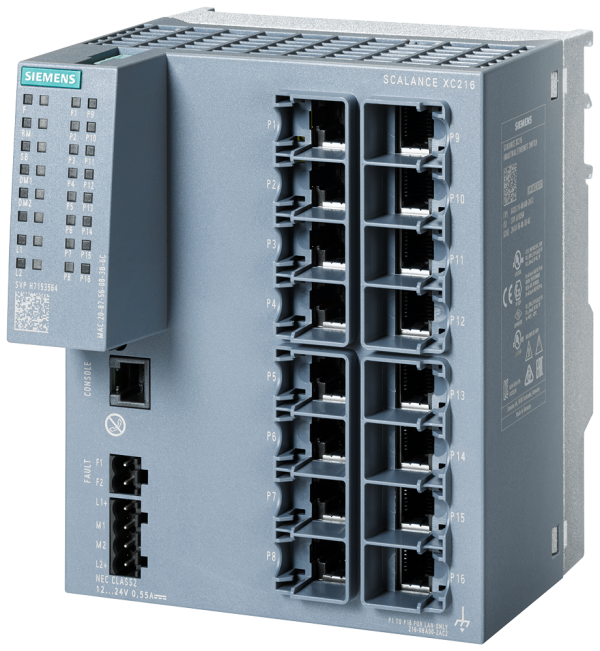 Switch SCALANCE XC216 managed, Layer 2, 16x RJ45