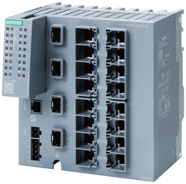 Switch SCALANCE XC216-4C managed L2, 12 RJ45, 4 puertos combinados (SFP/RJ45)