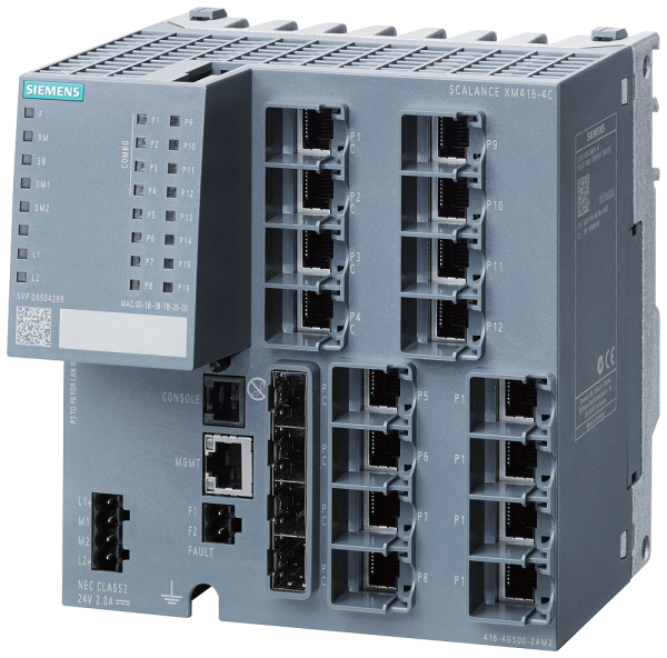 Switch SCALANCE XM416-4C managed Layer 2, 16 RJ45, 4 SFP, con 4 puertos comb.
