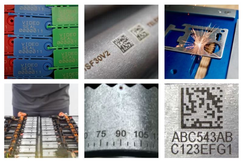 Piezas metálicas y componentes industriales marcados con tecnología láser XpressMark